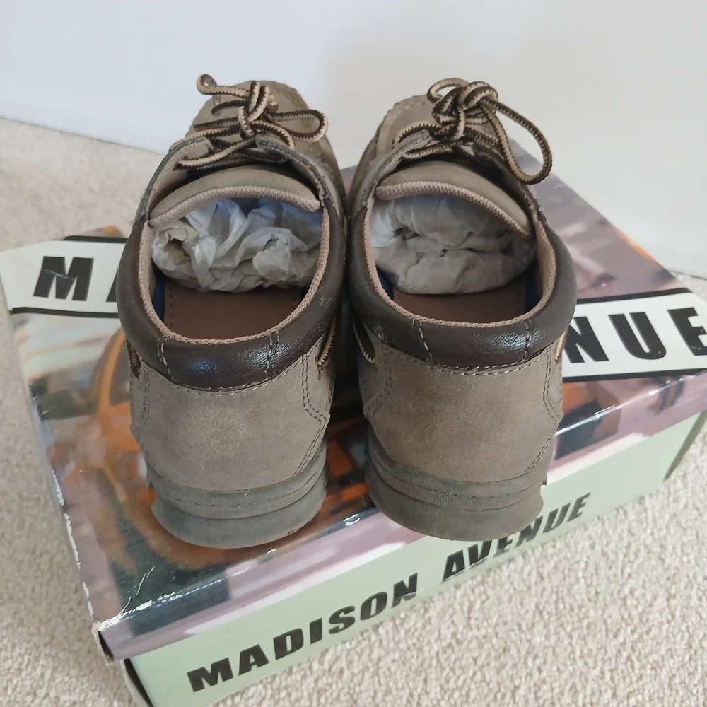 Children's Brown and Black Boat Shoes 4